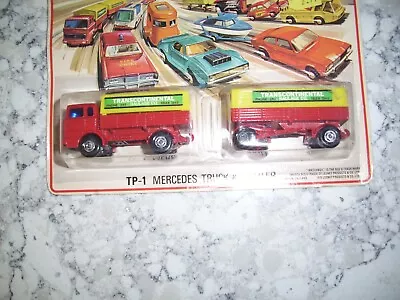 1975 Matchbox Tp-1 Two Packs Mercedes Truck & Trailer Blister Pack • $70