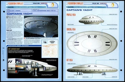 £1.49 • Buy Captains Yacht - USS Enterprise NCC-1701-D - Star Trek Fact File Page