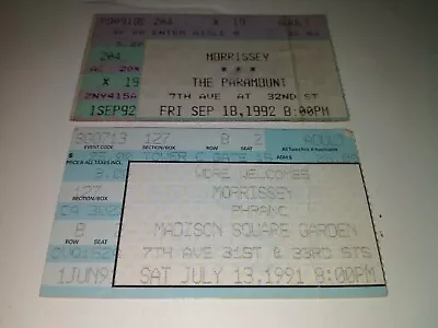 Morrissey NYC 90s Concert Ticket Stubs (2) MSG & Paramount Theater • $30