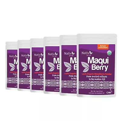 Nativforlife - Maqui Berry Powder 6 Pack Of 4 Oz ¡Take 6 And Pay 5! |  • $74.99