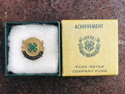 Vintage 4-H Club *ACHIEVEMENT* PENDENT (Ford Motor Co.) In Original BOX • $15