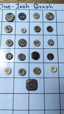 21 Vintage  Coconut Shell Buttons • $2.99