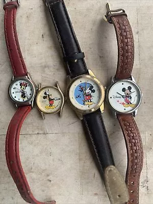 Lot Of 4 Vintage Disney Mickey Minnie Seiko  Etc Sii Watches • $29.95