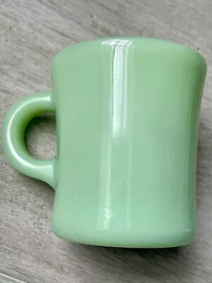 Vintage Fire King Jadeite Heavy C-handle Mug Restaurant Ware Jadite Milk Glass • $48