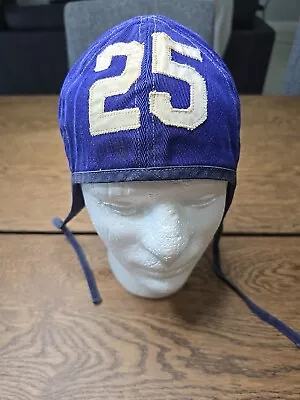 Blue & White Vintage Water Polo/football Helmet Hat Cap #25  • $34.18