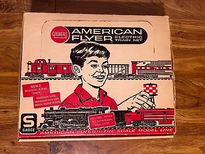 VINTAGE GILBERT AMERICAN FLYER S Gauge ELECTRIC TRAIN SET 20705 Use/Parts/Repair • $165