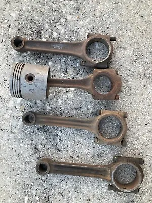 Original MGB 4 Connecting Rods 1 Standard Piston. From An MG Shop That Closed • $100