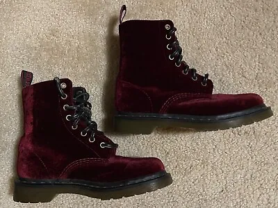 Dr. Martens 1460 Pascal Cherry ‘Page’ Limited Red Velvet Women’s US 7 • $145