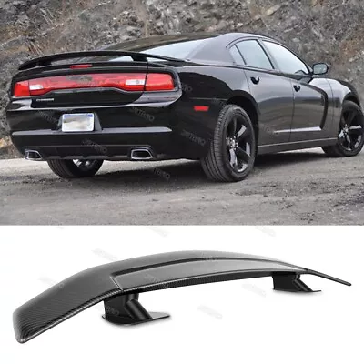 47  Carbon Fiber Look Rear Trunk Spoiler Lip Tail Wing For Dodge Charger SRT SXT • $99.78