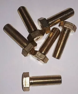 1/4-28 X 3/4  HEX CAP SCREWS/ BOLT BRASS FULL THREAD FINE THREAD SELECT QTY • $230