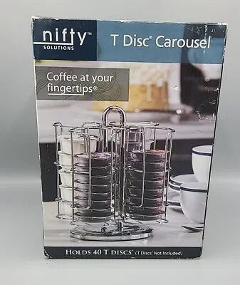 Nifty Solutions T-Discs Pod Carousel Holder Coffee Storage Organizer 40 Cup Rack • $19