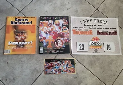$84.99 • Buy 1999 Fiesta Bowl Tennessee/Florida State Game Ticket Stub & Program + Extras!