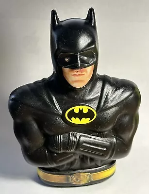 Vintage 1989 Batman Plastic Piggy Bank Crossed Arms Michael Keaton DC Comics 2 • $8