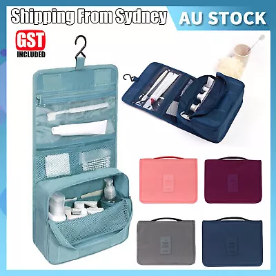 $8.99 • Buy Travel Cosmetic Storage MakeUp Bag Folding Hanging Toiletry Wash Organizer Pouch