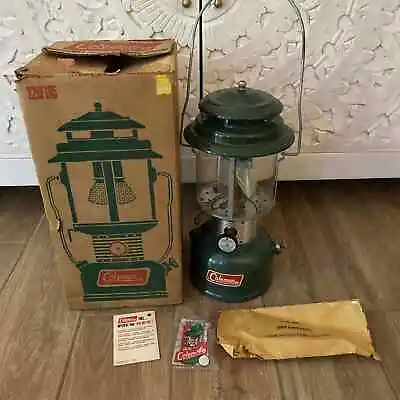 Vintage Coleman 2-Mantle Lantern 220F In Box BARELY USED • $99.99