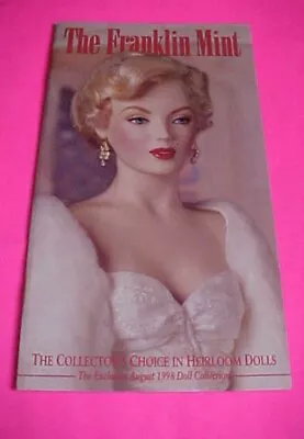 Marilyn Monroe Franklin Mint Collector Choice Doll Catalog Aug. 1998 • $19.99