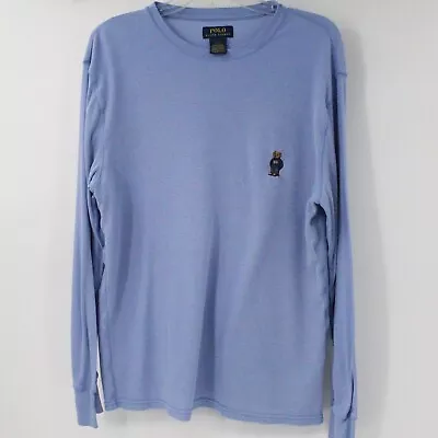 Polo Ralph Lauren Thermal Men’s Large Polo Bear Waffle Knit Pullover Shirt Sleep • $17.95