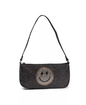 NWT Amber SMILE Emoji Rhinestone-Embellished Shoulder Bag SKINNY DIP LONDON • $30.80