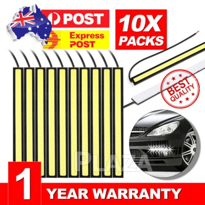 $8.95 • Buy 10X 12V Waterproof White DRL LED Strip Lights Bars Camping Caravan Boat Car COB