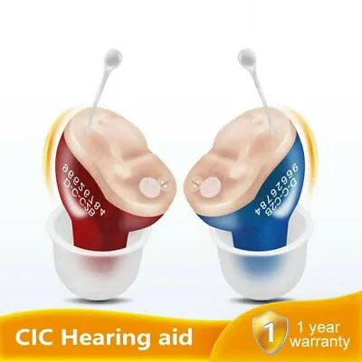 MiNi Digital Invisible Hearing Aids CIC Small Sound Voice Amplifier Enhancer US • $36.16