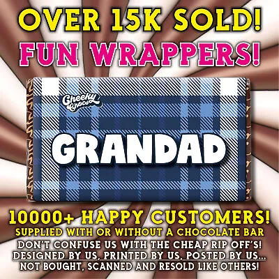 £1.79 • Buy Grandad - CHOCOLATE BAR WRAPPER Novelty Birthday Christmas Gift Present