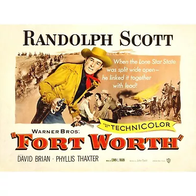 Fort Worth Starring Randolph Scott David Brian Ray Teale • £3.50