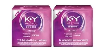 Lot Of 2 K-Y Me & You Intense Condom Extra Lubricated Lube Tingling Sensation • $8.09