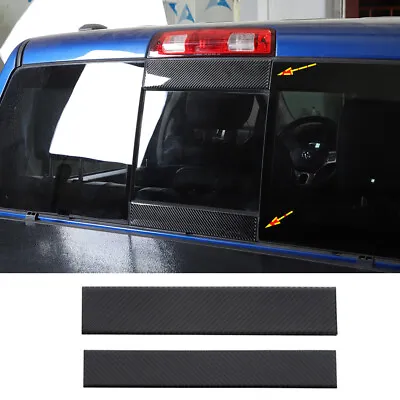 $27.89 • Buy Carbon Fiber Rear Window Strip Trim Decor Panel Cover For Dodge Ram 1500 2010-15