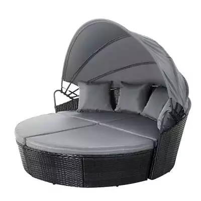 $581.15 • Buy Gardeon Outdoor Sun Lounge Setting Patio Furniture Sofa Wicker Garden Day Bed