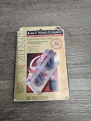 Allsop 4 In 1 Video Cleaner VCR Head Tape & Tape Drive Cleaner For VHS New • $10.49