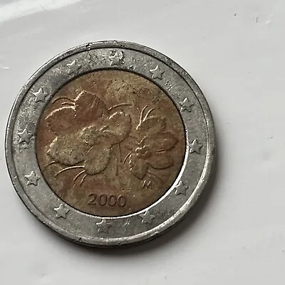 2 Euro Coin Finland Suomi Cloudberry Plant 2000 Letter M Bi-Metallic • $4.16