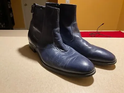 Very Cool Blue Beatle Style Rocker Boots Excellent Condition  • $34.95