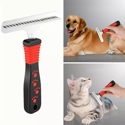 £4.55 • Buy Pet Cat Dog Comb Grooming Brush Rake Deshedding Tool Removing Dead Knotted Hair