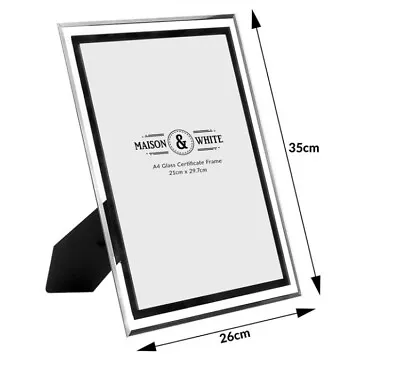 Maison & White A4 Photo/Picture Mirrored Glass Frames (Brand New) • £6.99