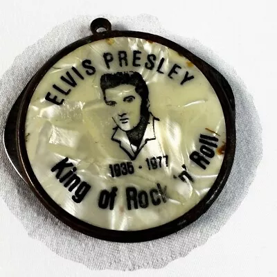 Rare Vintage Colonial USA Elvis Presley Circle Pendant Knife Mother Of Pearl • $29.99