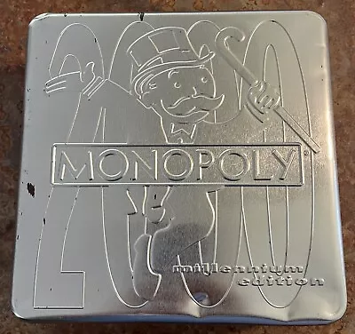 Vintage MONOPOLY Game Millenium Edition In Metal Tin Case 2000 • $10