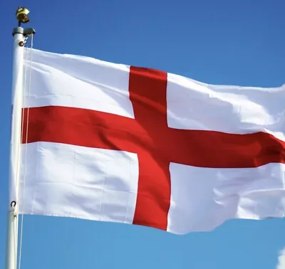 £2.99 • Buy England Flag 5FT X 3FT St George Cross Flags English Eyelets UK SELLER FAST SHIP