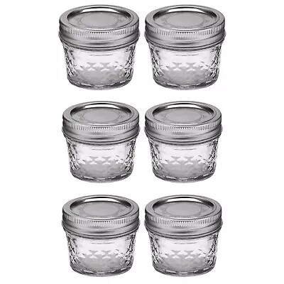 Ball Mason 4oz Quilted Jelly Jars With Lids And Bands Set Of 6 • $9