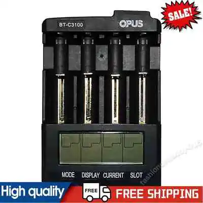 OPUS BT-C3100 V2.2 Portable Smart Battery Charger Four Slots LCD Screen Charger • £44.27