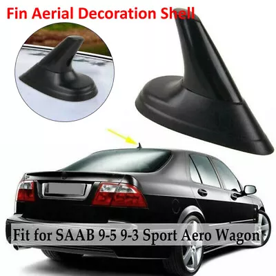 Black Car Dummy Shark Fin Shape Aerial Antenna Cover For SAAB 9-3 9-5 93 95 • £7.69