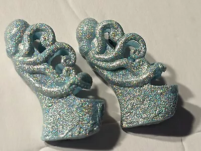 Monster High G1 Haunt Couture Lagoona Blue Doll Shoes Only Aqua Holo Glitter  • $14.99
