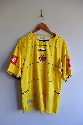 Colombia Lotto Home Football Shirt Yellow 2004 - 07 S/sleeve XL Rare • £40