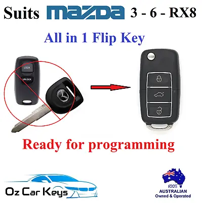 For Mazda Rx8  3 6 Remote Key Less Entry Flip Key 2003 2004 2005 2006 2007 2008 • $44.95