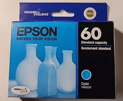 Epson 60 Standard Capacity Cyan T060220 Ink Cartridge SEALED OEM • $5.99