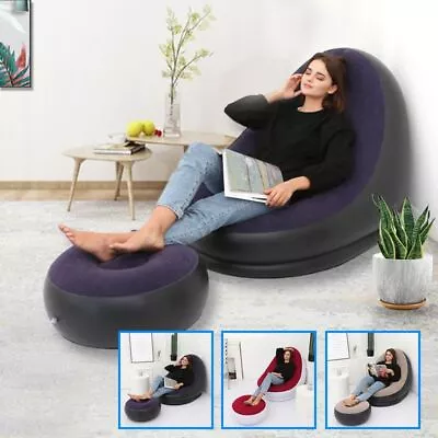 Pouf Lazy Couch Bag Leisure Bean Bags Outdoor Folding Chair Inflatable Sofa • $92