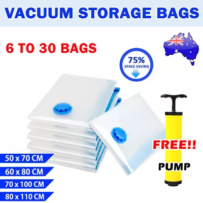 Vacuum Storage Bags Space Saver Seal Compressing Medium Large For   Cloth Quilt • $68.99