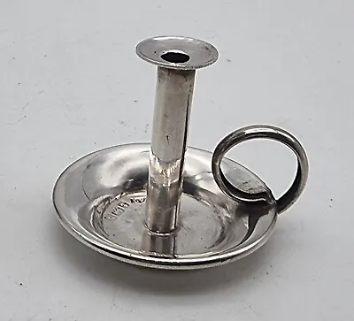 Antique Sterling Silver Miniature Chamber Stick Birmingham 1902 • £50