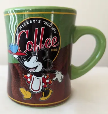 Disney Mickey's Really Swell Coffee Green Coffee Mug Disney Parks Minnie Mouse • $12.99