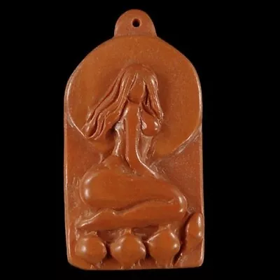 BG17302# Hand Carved Unique Cameo Goddess Red Malachite Pendant Bead Gemstone • $29.99