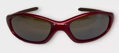 Vintage Y2K Oakley Brushed Matte Red Sunglasses Rectangular • $46.71
